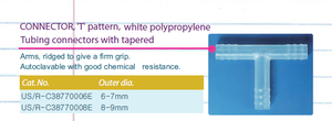 Conectores de Tubo en Forma de T, Plástico PP de Alta Transparencia, Diámetro de 6-9 mm, Longitud de 40 mm, Personalizables OEM UNI-Sci para Investigación de Laboratorio - Product Image 2