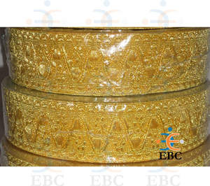 Oakleaf <b>Gold</b> French Braid Jacquard Ribbon <b>Trim</b> Wholesale Church Liturgical Ceremonial Gown Vestment Gallon Tresse Tape Garment - Product Image 4