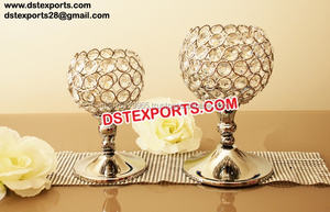 Crystal Lazy Susan Platines Décoration de mariage Centres de table en cristal Fabricant et exportateur USA Vente en gros de décoration - Product Image 3