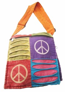 Bolsa de Lona Unisex con Diseño de Corte de Cuchilla, Elegante Bolsa de Compras, Artesanía de Mujeres Felices, Comercio Justo, Colores Variados - Product Image 5