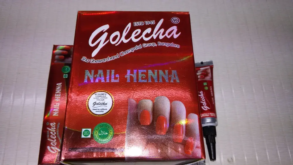 Red Color Nail Henna Tube Halal Helal like nail paint