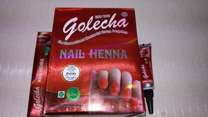 Red Color Nail Henna Tube Halal Helal Like Nail Paint - Product Image 1