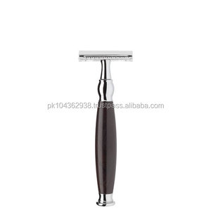 มีดโกนไม้ขอบคู่มีดโกนปลอดภัยสำหรับผู้ชายมีดโกนแบบปลอดภัย - Product Image 1