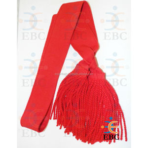 Écharpe de service rouge écarlate personnalisable OEM, vente en gros, équipement de défense personnelle, accessoires d'uniforme, bleu foncé, ciel, jaune doré - Product Image 1