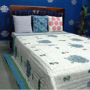 ผ้าห่มผ้าวอยย์ผ้าฝ้ายสีเขียวนกอาหรับทันสมัยขนาดควีนไซส์สำหรับใช้ในโรงแรม - Product Image 2