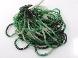 Cuentas sombreadas de Esmeralda Natural, facetadas, tamaño de 3 a 3,5mm - Product Image 5