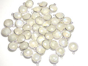 925 Plata de Ley oro blanco 10mm conector de bisel de doble fianza para colgantes de joyería todas las joyas SAC4059CB arcoíris plateado - Product Image 3