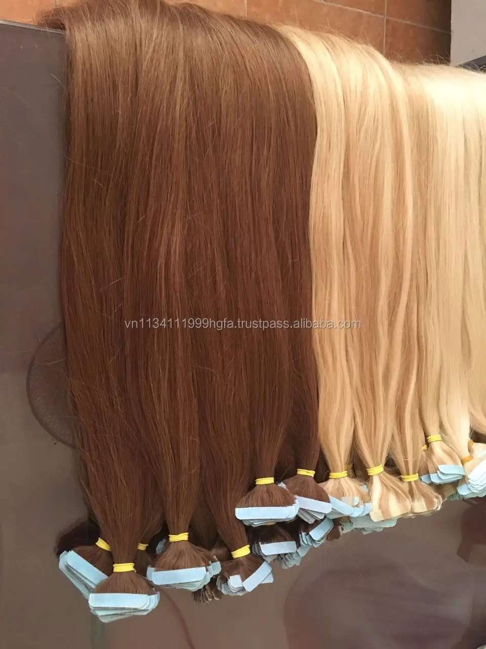 2017 Maleisische Kleur Prebonded Haar Tape Tafel Van Kleuren Natuurlijke Hair Extensions Dubbele Haar Toepassing Op Je Hoofd Gemakkelijk 40cm 100G