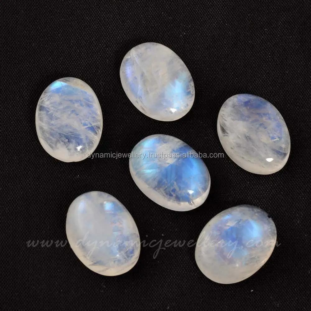 정통 무지개 Moonstone 15X20mm 타원형 모양 보석