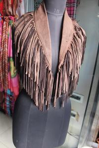 Chaqueta de Mujer de Gamuza con Flecos Hecha a Mano, Estilo Occidental Vintage, Nueva Moda, Chaqueta de Mujer de Gamuza 100% Cuero Genuino, Colección Moto - Product Image 6