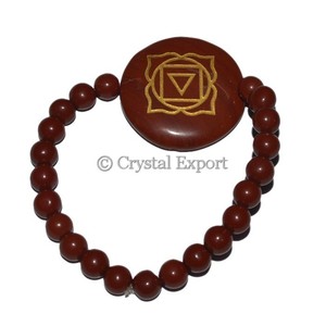 Root <b>Chakra</b> Engraved Healing <b>Bracelets</b> - Product Image 1