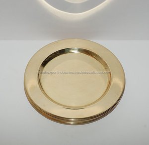 Plato de Presentación Redondo de Acero Inoxidable, Chapado en Oro, Sostenible, de 9 Pulgadas, para Decoración de Mesa de Camping - Product Image 3