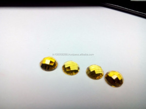 Citrino Dorado Hidrotermal Creado en Laboratorio, Piedra Suelta, Grado AAA, Cabujón de 7 mm, 1.24 Quilates, Certificado por Aigs, Cambio de Color para Joyería - Product Image 4