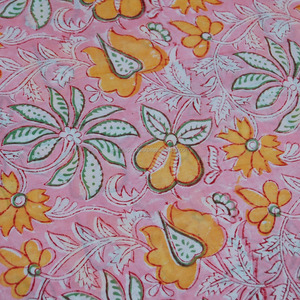 Tissu en voile de coton pur naturel de haute qualité, imprimé à la main, écologique, décoratif, pour la confection de robes, de rideaux et de sacs - Product Image 3