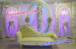 Fibra de tallado Jharokha moderno Panel buscando boda escenario de Bollywood boda escenario marco - Product Image 2