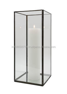 โคมไฟแก้วเคลือบโลหะโบราณแบบทำมือสำหรับตกแต่งสไตล์วินเทจของอินเดีย - Product Image 4