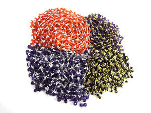 Cuentas Redondas de Piedras Preciosas Chapadas en Oro y Plata al por Mayor, Componentes y Accesorios de Joyería con Cadena para Abalorios - Product Image 4