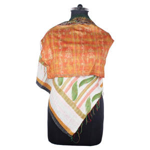 Kantha-Écharpe de Travail en Soie, Fait à la Main, Style Vintage, en Coton Cousu à la Main, SC1219 - Product Image 1