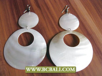 Boucles d'oreilles en nacre organique de perle, pendentif de bijoux