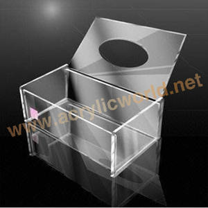 Caja de pañuelos acrílicos, caja de pañuelos acrílicos de plástico para servilletas, caja de pañuelos/estante para servilletas - Product Image 4