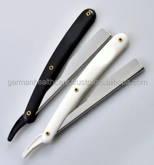 Tek bıçak plastik saplı berber jileti erkek tıraş yarım bıçak kullanın Shavette paslanmaz çelik