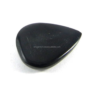 Piedra preciosa Druzy negra natural 15*20mm cabujón de corte de pera 2,43 Gms - Product Image 2