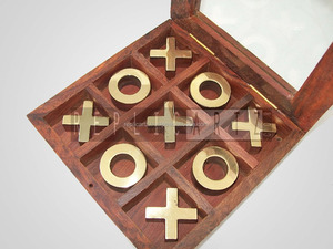 Juego de Mesa Tic Tac Toe de Madera, Adorno Decorativo, Pieza de Juego Coleccionable, Decoración para el Hogar, para Niños y Adultos - Product Image 3