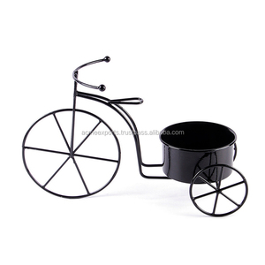 Wrought Iron Garden Bicycle <b>Planters</b> | Powder Coated Metal <b>Planters</b> - Product Image 4