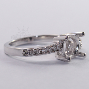 Bague à Semi-montage en argent Sterling 925, anneau rond de 7mm avec différentes tailles, vente en gros, - Product Image 2