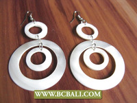Boucles d'oreilles en nacre organique de perle, pendentif de bijoux