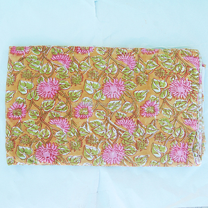 ผ้าทอลายดอกไม้ทำจากผ้าฝ้ายย้อมสีธรรมชาติสีน้ำตาลพิมพ์ลายดอกไม้ผ้าคลุมโซฟาตกแต่งบ้านขายส่ง - Product Image 2