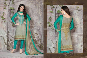 Kanya Libas Ver Imagen Ampliada Agregar a la Comparación Compartir Vestido de Fiesta de Boda Salwar/Kameez de Lino con Red de Mariposas, Estilo Indio/Pakistaní - Product Image 5