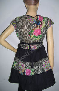 Túnica/Top/Kurta Bohemia Floral 100% Algodón Estilo Indio - Ecológica, Lavable, Cintura Natural - Product Image 5