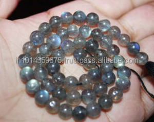 Blue Flash Power Fine couleur coupe Labradorite ronde breloques à facettes perles en vrac pour la fabrication de bijoux - Product Image 5