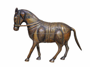 Figura decorativa hecha a mano de bronce indio, estatua de caballo de latón, decoración del hogar, artículos de regalo, SMA-23 de 6,1x4,7 pulgadas - Product Image 2