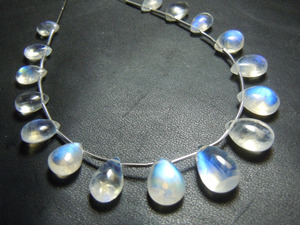 Rainbow Moonstone 7MM 10MM Smooth Briolette Pear Drops Various Sizes Blue Blue Quartz <b>Crystal</b> Loose <b>Nature</b> <b>Crystal</b> - Product Image 5