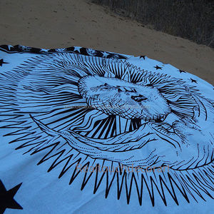 Tapete de Yoga habitual con estampado bohemio de 72 ", tapiz psicodélico de sol y luna, colgante de pared para dormitorio universitario, esterilla de Yoga, uso de tiro - Product Image 2