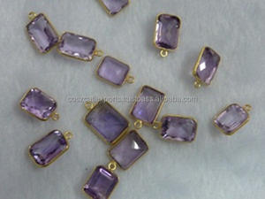 Améthyste Pierres Précieuses de Lunette Connecteur - Product Image 5