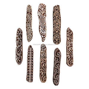 บล็อกไม้พิมพ์ลายดอกไม้ผสมทำด้วยมือสำหรับการพิมพ์สิ่งทอ - Product Image 1