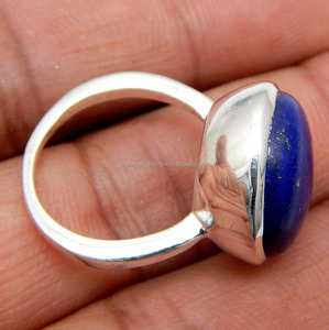 All'ingrosso naturale lapislazzuli pietra preziosa anello in argento 925 Sterling solido artigianale stile indiano regalo di nozze perfetto - Product Image 2