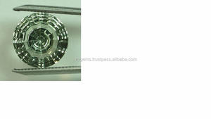 Piedra de amatista verde redonda de 12 mm con corte cóncavo brillante de alta calidad para hacer joyas. - Product Image 2