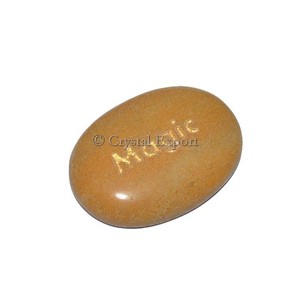 Yellow Jasper <b>Magic</b> Engraved Stone - Product Image 1
