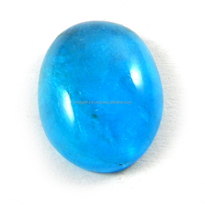 Quartz bleu 14x18mm ovale cabochon 2,30 grammes pierre précieuse de bonne qualité pour bijoux en argent - Product Image 1