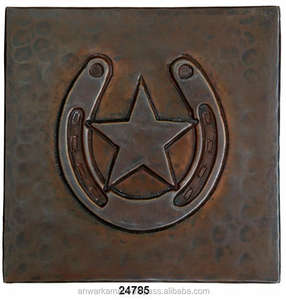 Azulejos de decoración del hogar con diseño de estrella en relieve de cobre antiguo para Villa Hotel y hogar - Product Image 3