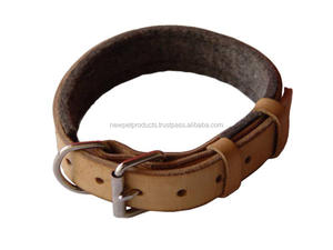 Collar de cuero de lujo de patrón sólido con decoración de encaje personalizado para perros medianos y grandes al por mayor - Product Image 6