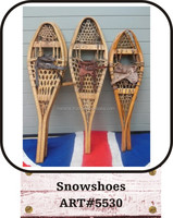 Modèle de raquettes à neige en bois HRM # 5530 - Design vintage, couleur et taille personnalisables, logo inclus, utilisation pour le jeu, toutes saisons