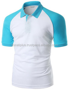 Polos pour hommes de haute qualité manches raglan couleurs personnalisées caractéristiques de compression respirante grande taille conception vierge motif solide - Product Image 2