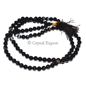 Sulemani ágata oración Mala 108 cuentas talladas piedra preciosa con estilo Feng Shui y amor para uso de recuerdo venta al por mayor exportación de cristal - Product Image 1