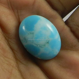 พลอยลาร์ิมาธรรมชาติ ขนาด 18x24 มม. น้ำหนัก 3.35 กรัม รูปทรงวงรี ขายส่งแบบคาโบชอง พลอยกึ่งมีค่า สีฟ้าอ่อน รหัสสินค้า IG0344 - Product Image 3