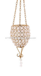 Bougeoirs en métal or et laiton de luxe vintage hauts en alliage de verre pour mariage et décoration intérieure bougeoirs en cristal - Product Image 4